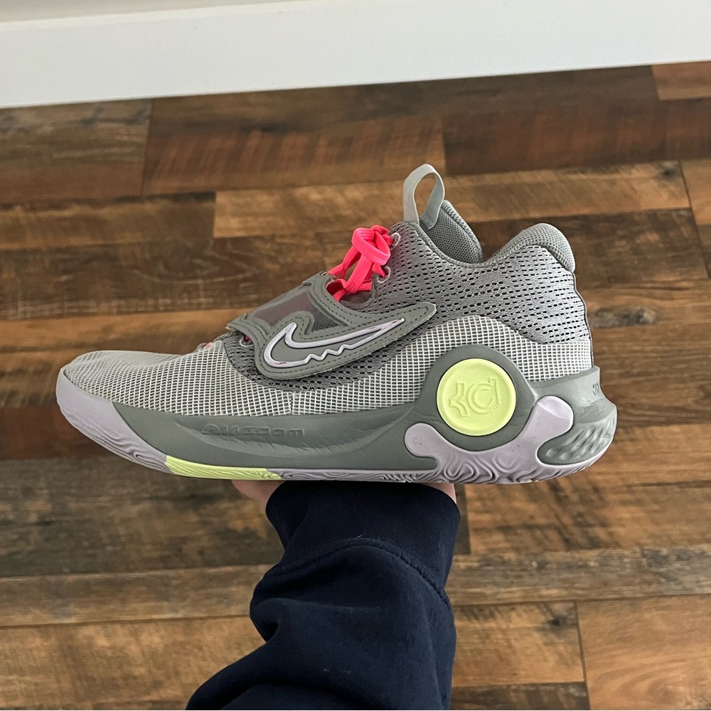 Nike Gray Athletic Shoes with Pink Laces and Lime Accents - Picture 8 of 12